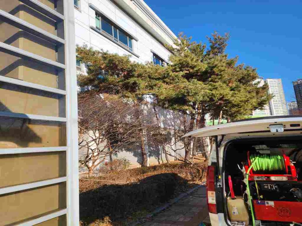 군포 건물 외부 고압세척 작업
